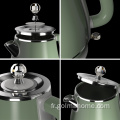 Bouilloire électrique innovante 2021 Bouilloire à thé en acier inoxydable avec filtre à eau amovible Bouilloire à double couches